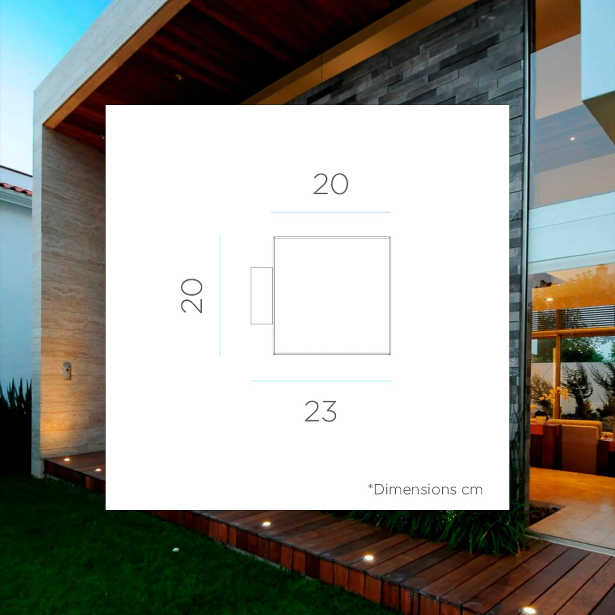 APLIQUE DE PARED CUADRADO CUBY 20 WALL - Image 5