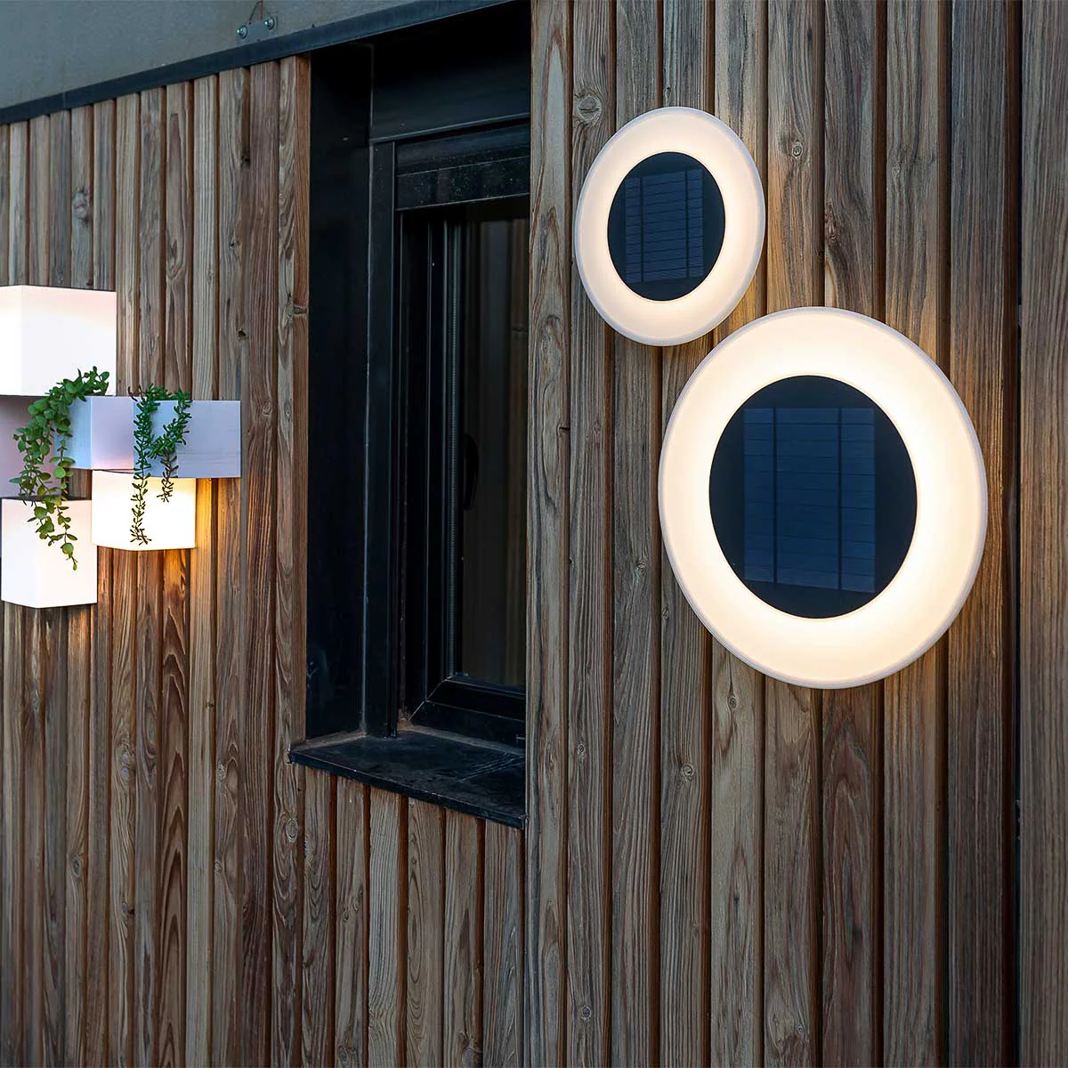 Aplique de pared redondo con carga Solar WALLY DISK - Image 5