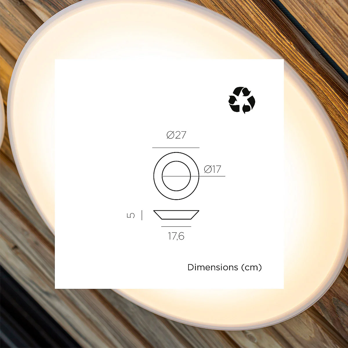 Aplique de pared redondo con carga Solar WALLY DISK - Image 6