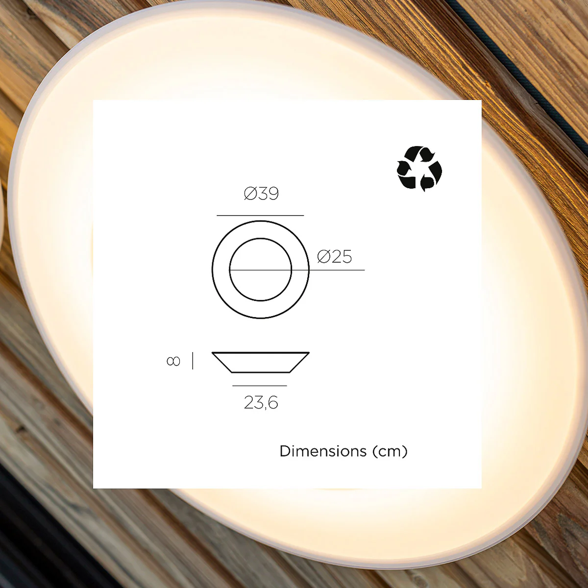Aplique de pared redondo con carga Solar WALLY DISK - Image 7