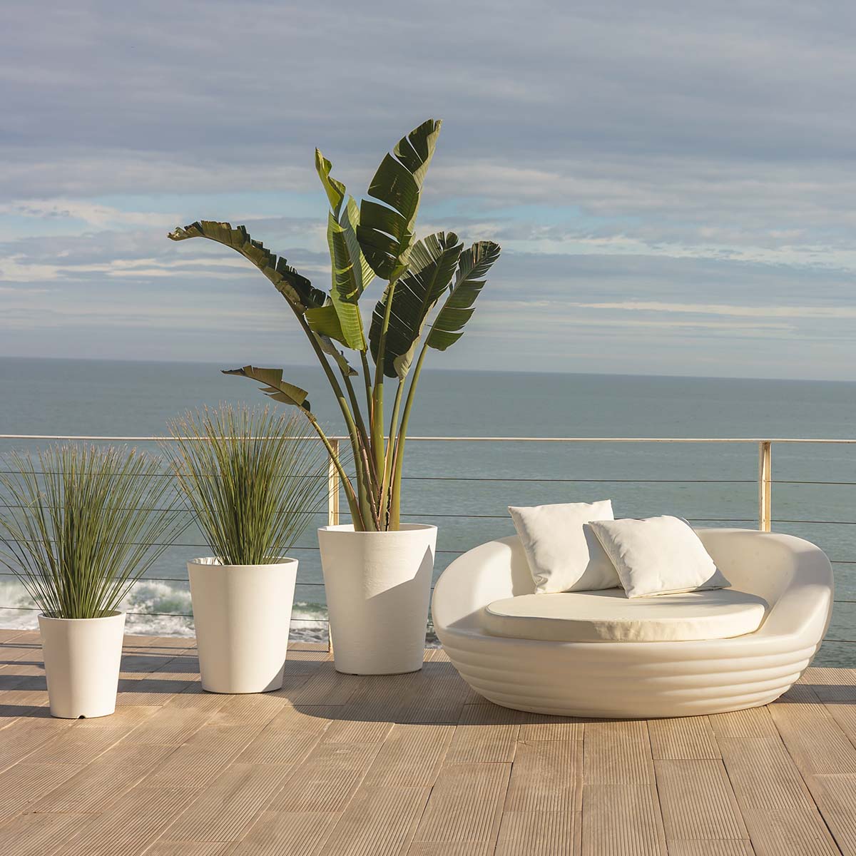 Macetero con acabado rústico GERBERA 50 - Image 7