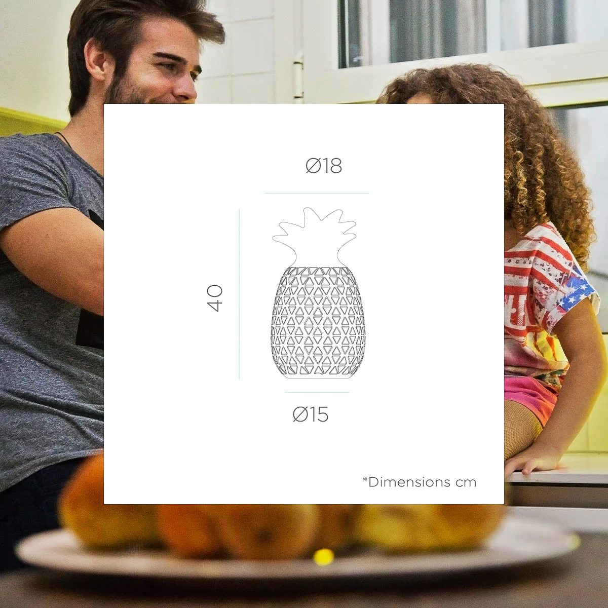 LÁMPARA CON FORMA DE PIÑA SAMBA BLANCO TRANSLÚCIDO - Image 6