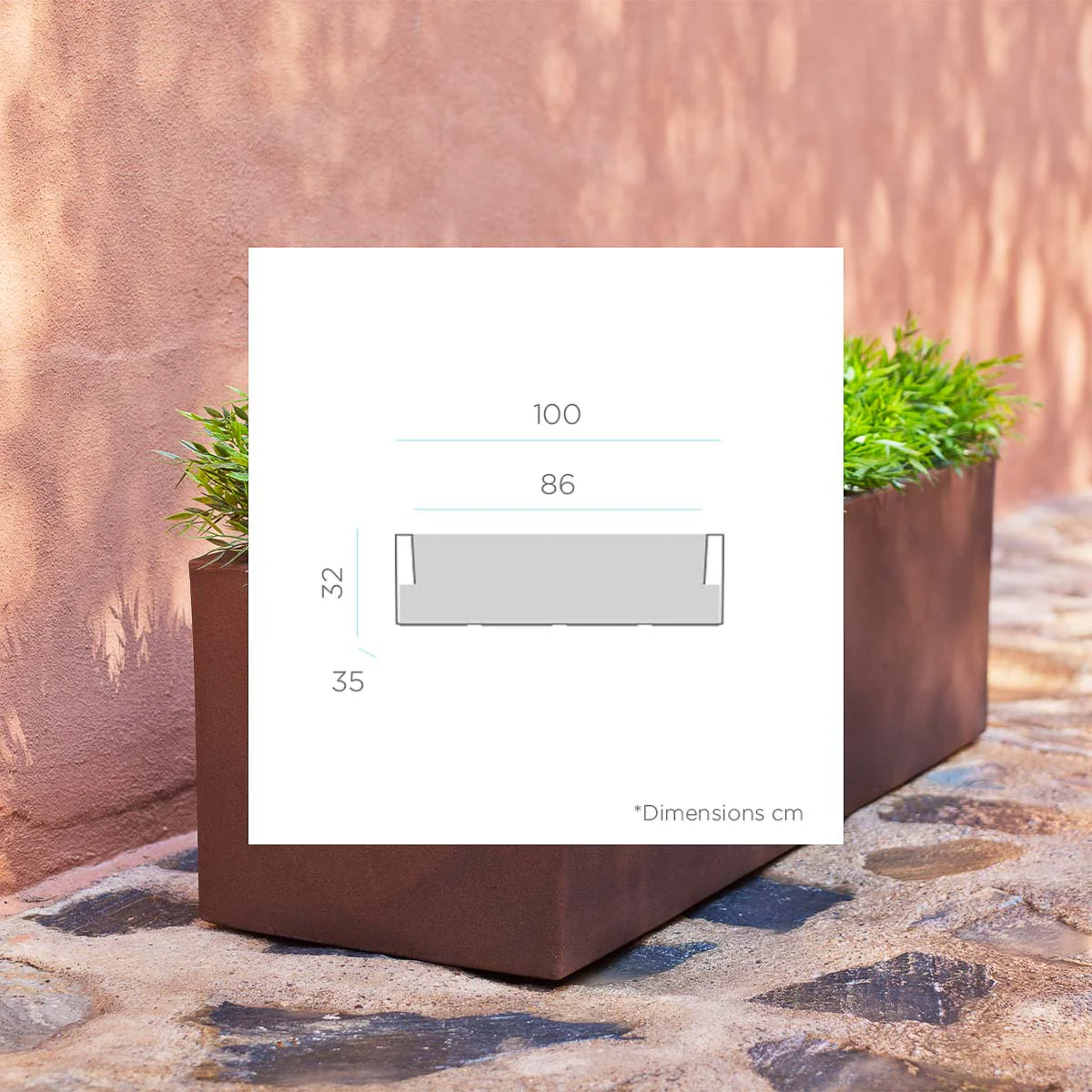 Macetero rectangular JARA 100 x 40 - Image 14