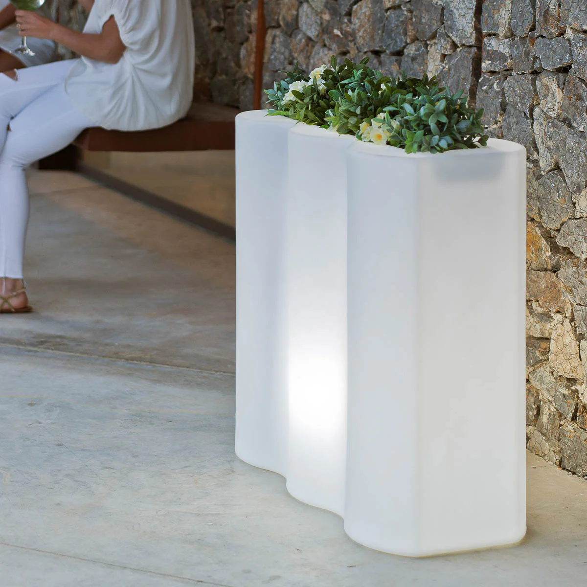 Macetero rectangular con luz PALMERA - Image 3