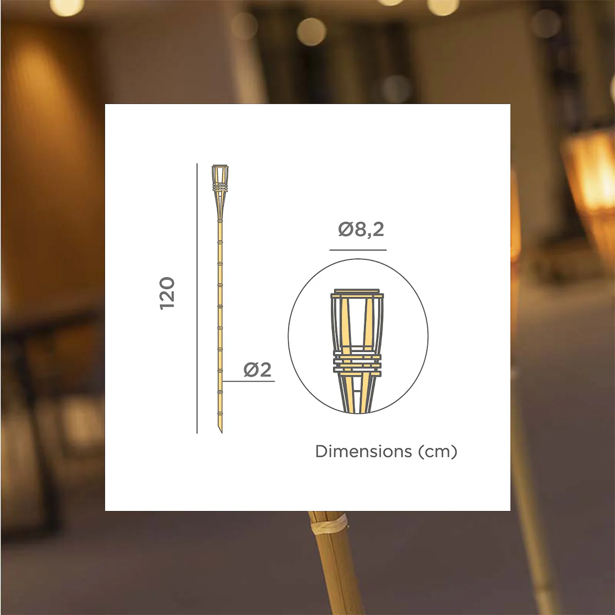 Pica solar para jardín con luz efecto fuego HIAMA (24 unidades) - Image 8