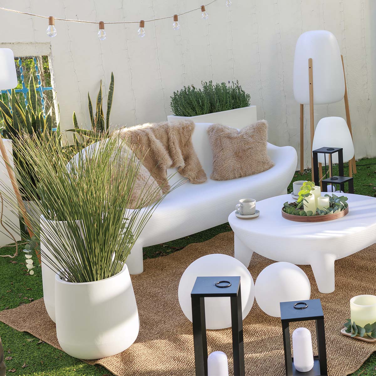 Sofá de Exterior con Iluminación Solar Jamaica - Image 10