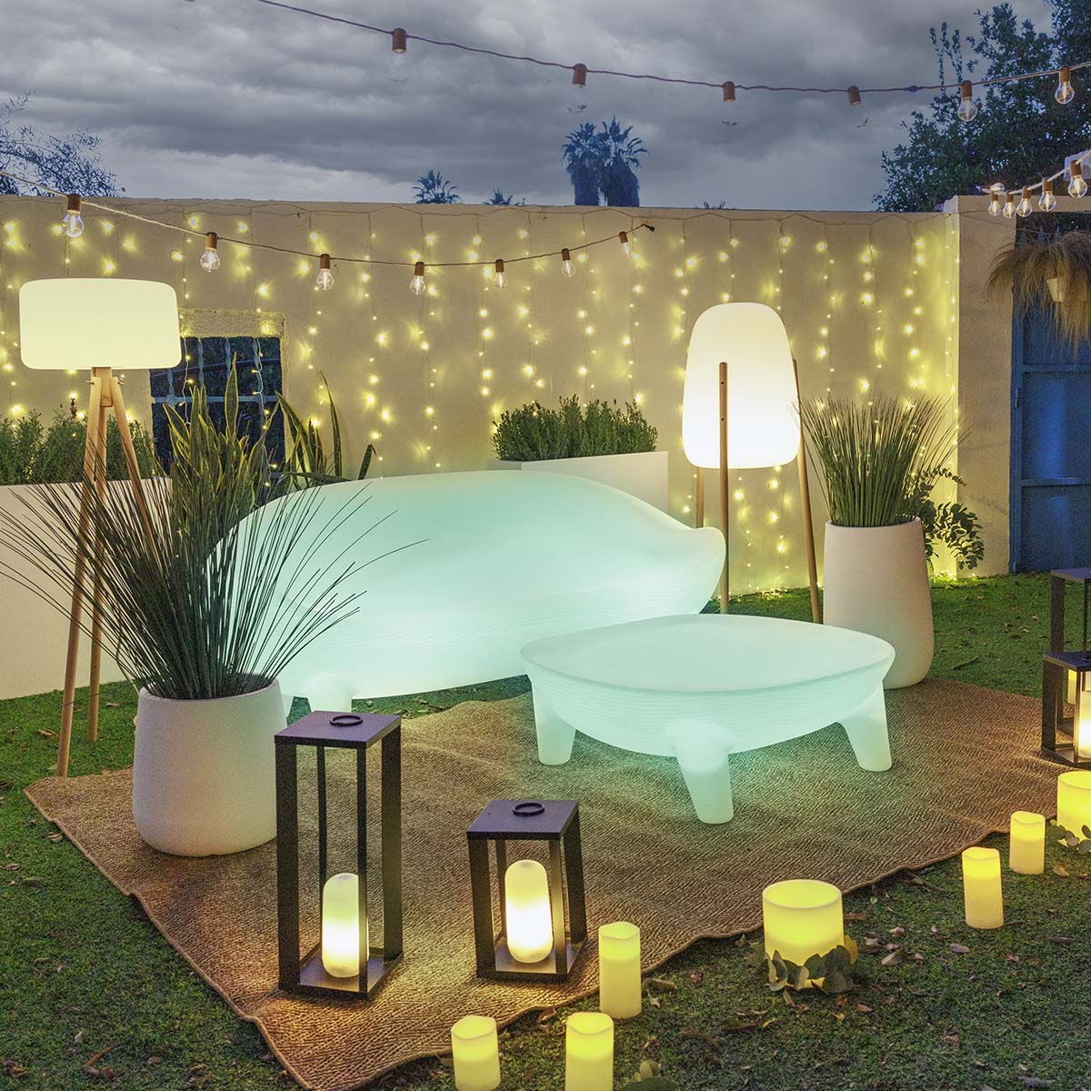 Sofá de Exterior con Iluminación Solar Jamaica - Image 3