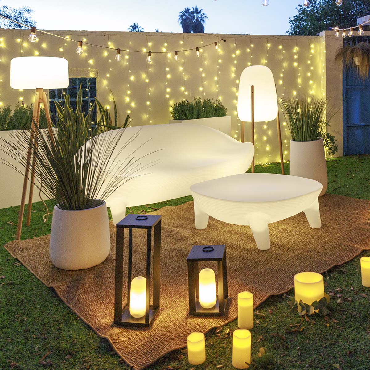 Sofá de Exterior con Iluminación Solar Jamaica - Image 5